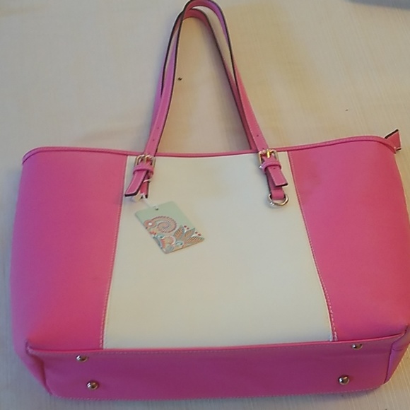 Gorgeous Pink & White Summer Tote - Picture 3 of 8